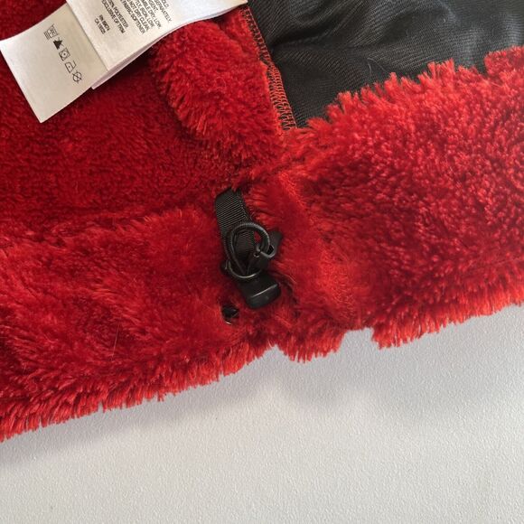 Mountain Hardwear Orange Faux Fur Fleece Jacket Hooded Full Zip Womens Size M - Picture 9 of 16